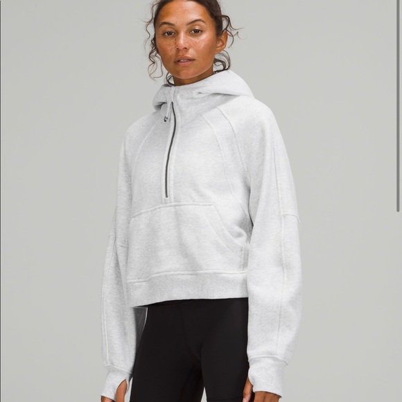 lululemon athletica Sweaters - lululemon half zip cropped hoodie m/l
